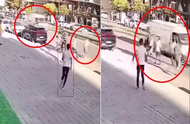 Ortasında kaldığı kavgadan kaçarken minibüsün altında kaldı! Dehşet anları kamerada