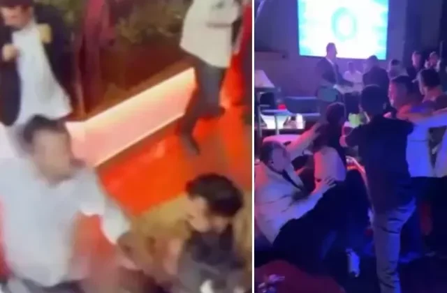 Otelin terasında silahlı “şampanya” kavgası