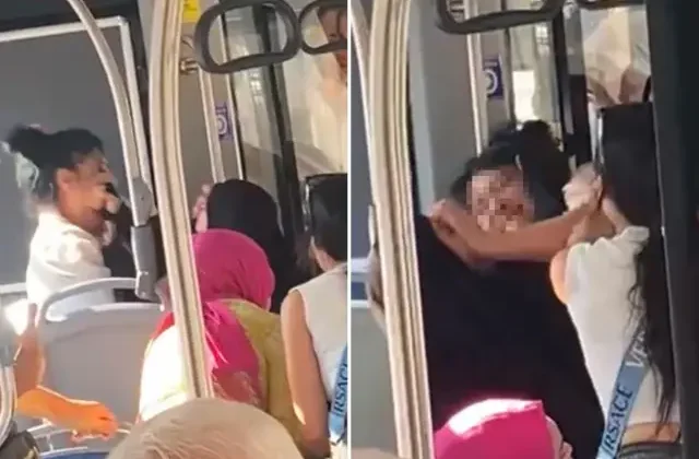 Otobüste çarşaflı kadına saldırdı: Defolun gidin bu ülkeden
