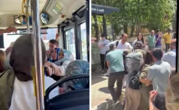 Pendik’te yolcu otobüsünde kadınlar arasında kavga! O anlar kameralarda