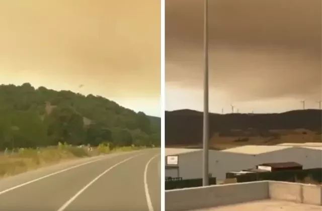 Sakarya’daki yangının dumanı Eskişehir’i kapladı