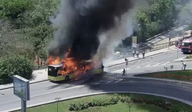 Sarıyer’de İETT otobüsünde yangın çıktı, 25 yolcu tahliye edildi