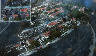 Seferihisar’da orman yangını: 345 haneli yazlık site küle döndü