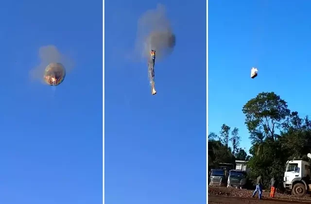 Sıcak hava balonu gökyüzünde alev aldı: 8 ölü