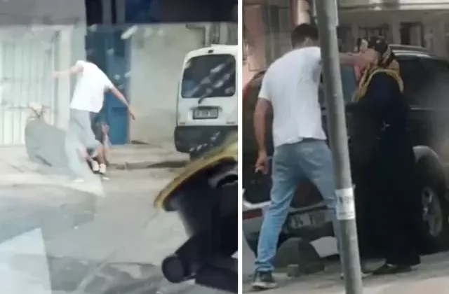 Sultangazi’de sokak ortasında annesini darbetti; çevredekiler izlemekle yetindi
