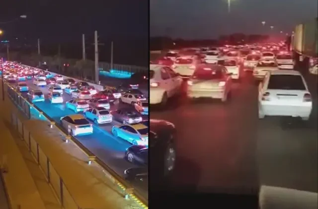 Tahran’dan kaçış! Kilometrelerce kuyruk oluştu