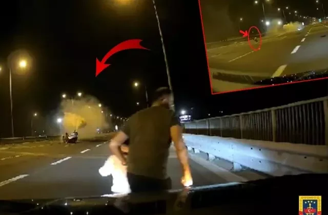 Takla atan araçtan 9 yaşındaki çocuk yola savruldu