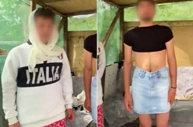 Yakaladıkları hırsızlara etek giydirip video çektiler