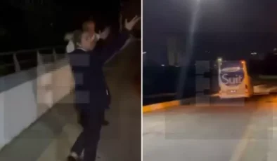 Yolcu otobüsünde skandal olay! Genç kadını otobanda indirip darbettiler