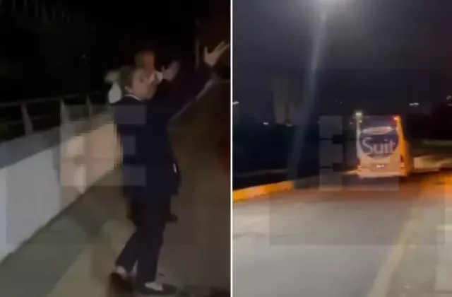 Yolcu otobüsünde skandal olay! Genç kadını otobanda indirip darbettiler