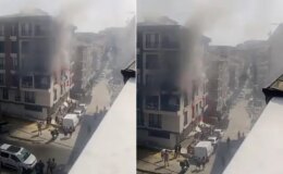 5 katlı binada yangın dehşeti! 3. kattan atlayan 2 kişi betona çakıldı
