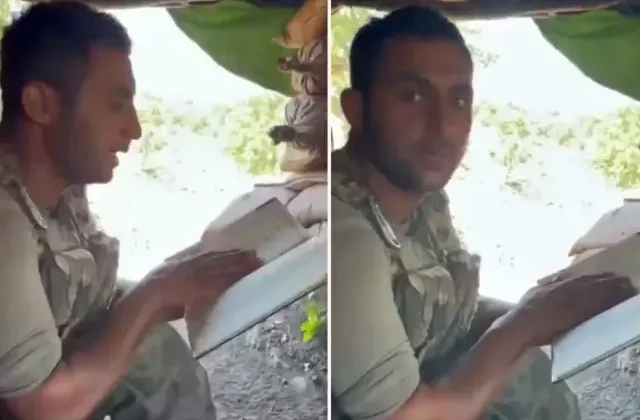 Şehit askerimizden geriye Kur’an- Kerim okuduğu görüntüler kaldı