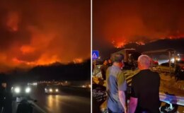 Alevlerin önüne geçilemiyor! Karabük-Ankara kara yolu, trafiğe kapatıldı
