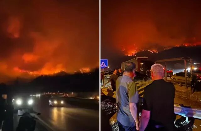 Alevlerin önüne geçilemiyor! Karabük-Ankara kara yolu, trafiğe kapatıldı