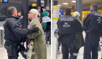 Almanya’da Filistin destekçilerine polis şiddeti! O anlar kameralarda
