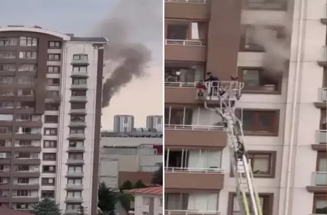 Ankara’da bir binada yangın! Mahsur kalanlar var