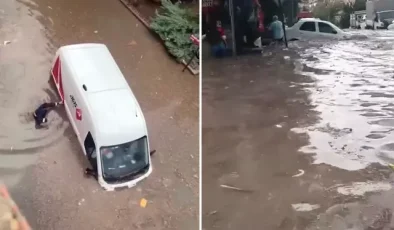 Ankara’da hayat durdu! Araçlar sel sularında sürüklendi