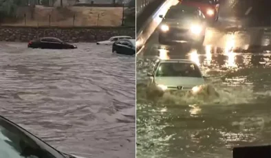Ankara’da hayat felç oldu! İşte başkentteki sağanak esaretinden görüntüler