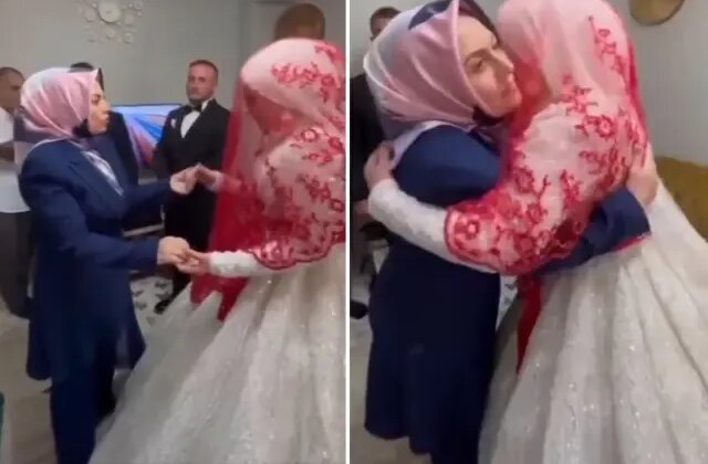 Annenin gelinlikle evden çıkan kızına söylediği sözler tartışma yarattı