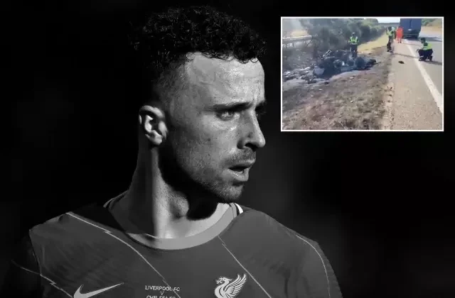 Araba küle döndü! Jota’nın hayatını kaybettiği kaza yerinin görüntüleri ortaya çıktı
