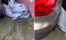 Aracının üzerini 2 ay sonra açan vatandaş karşılaştığı manzara karşısında şoke oldu