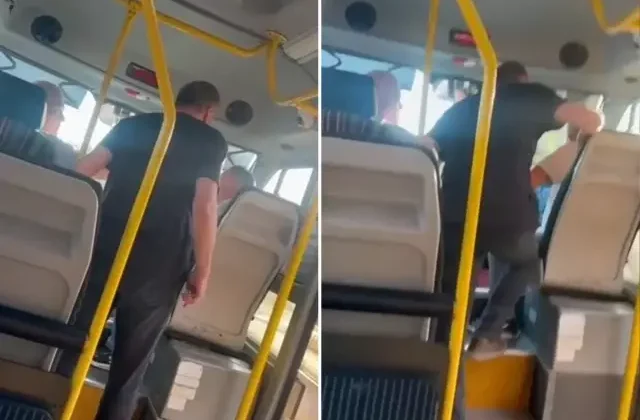 “Ayağıma bastın” tartışmasında yolcuya yumruk attı: Seni delik deşik ederim