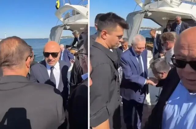 Aziz Yıldırım ve Hakan Bilal Kutlualp aynı tekneyle Yüksek Divan Kurulu Toplantısına geldi
