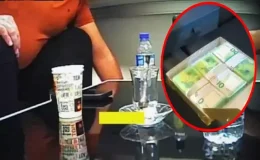 Başkan yardımcısının baklava kutusundaki 110 bin Euro’luk rüşveti aldığı anlar kamerada
