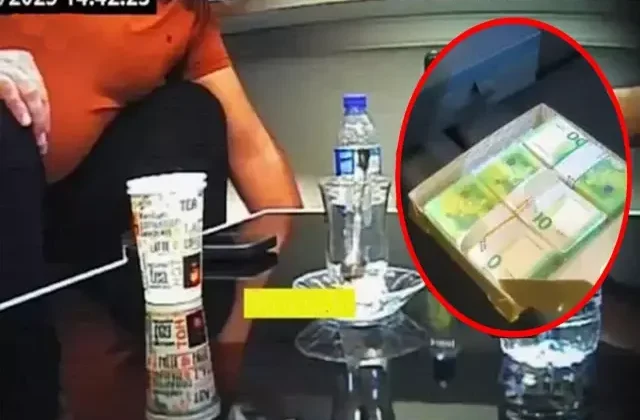 Başkan yardımcısının baklava kutusundaki 110 bin Euro’luk rüşveti aldığı anlar kamerada