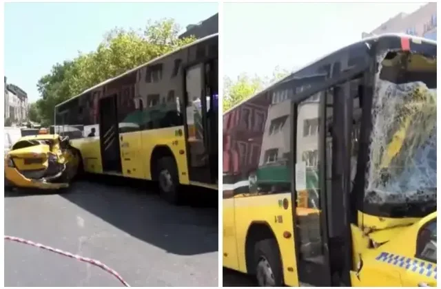 Beyoğlu’nda 9 aracın karıştığı zincirleme kaza! Yaralılar var