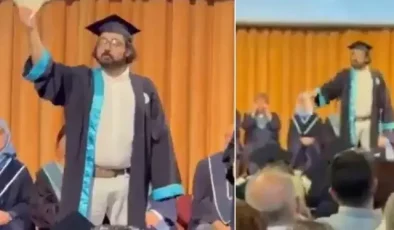 Boğaziçi Üniversitesi mezuniyet töreninde diploma yırtan öğrenci gözaltına alındı