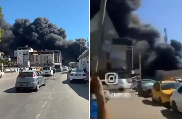 Buca’da toplanmayan çöpler alev alev yandı