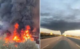 Bursa’da geri dönüşüm tesisinde yangın! Şehrin üstünü siyah duman kapladı