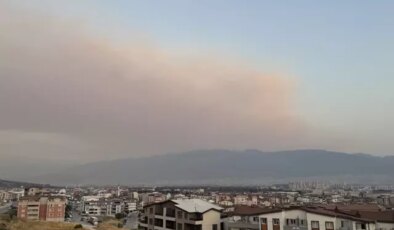 Bursa’daki orman yangınının dumanı kent semalarına ulaştı