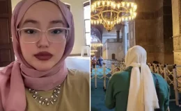 Camiye gidip video çeken kadının sözleri tartışma yarattı: Buralar neden böyle?