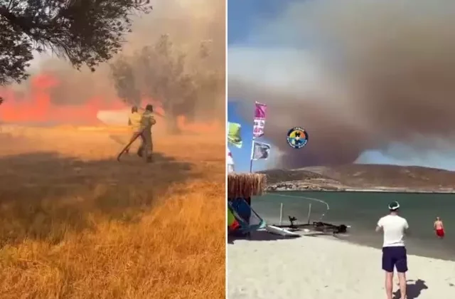 Çeşme ve Urla’da yangın! Bazı mahalleler tahliye edildi