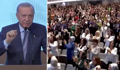 Cumhurbaşkanı Erdoğan’dan 2028 mesajı! Salon bir anda ayağa kalktı