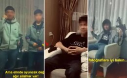 Dehşete düşüren görüntü! Onlar birer çocuk ve ellerindekiler oyuncak değil