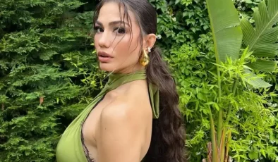 Demet Özdemir havuzda güneş banyosu yaptı