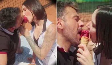 Emre Altuğ’dan cesur klip Partneriyle aynı dondurmayı paylaştı