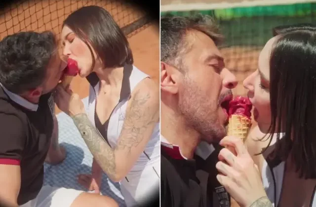 Emre Altuğ’dan cesur klip Partneriyle aynı dondurmayı paylaştı