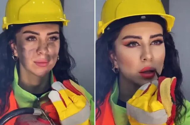 Fenomenin “İtfaiyeci makyajı” izleyenleri çileden çıkardı