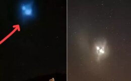 Gökyüzünde esrarengiz mavi ışık! Bir çok ilde görüldü