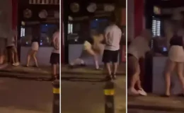 Görüntü Türkiye’den! İki kadın sokak ortasında erkek kavgasına tutuştu