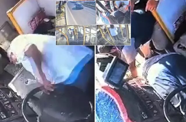 Görüntü Türkiye’den! Otobüs şoförü, seyir halindeyken direksiyon başında öldü
