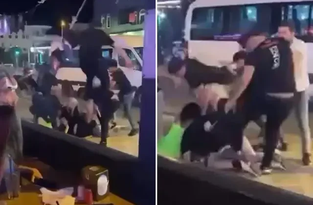 “Hesap” kavgasında kadın turistleri darbedip yerde tekmelediler