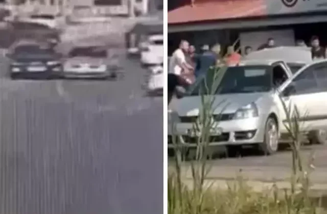 Husumetli ailelerin ilginç kavgası! Önce araçlarla birbirlerine çarptılar sonra bıçakları çektiler