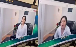 İş görüşmesinde olduğunu unutan genç kız, ayağa kalkınca olanlar oldu