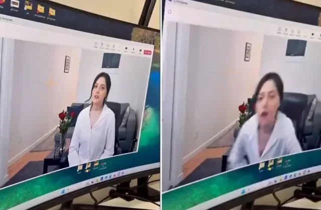 İş görüşmesinde olduğunu unutan genç kız, ayağa kalkınca olanlar oldu