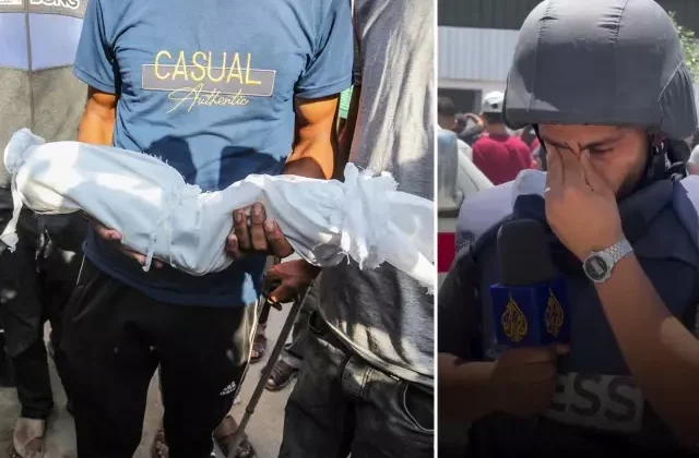 İsrail yardım için bekleyen sivilleri hedef aldı! Gazeteci canlı yayında gözyaşlarına boğuldu